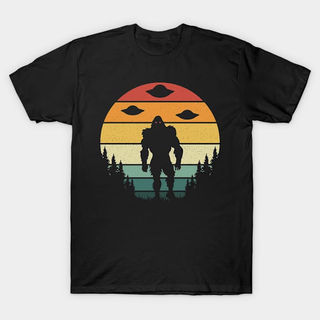 Bigfoot Ufos T-Shirt by Tesszero